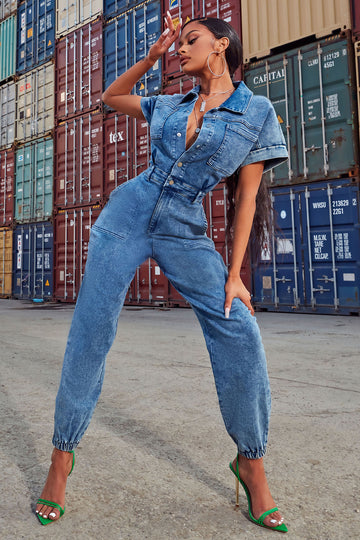 Plus Size Denim Romper Plus Size Jumpsuit Plus Size One Piece