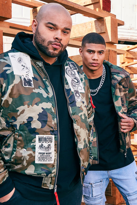 Camo jacket deals fashion nova