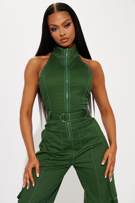 Back At It Cargo Jumpsuit Green Fashion Nova Jumpsuits Fashion Nova