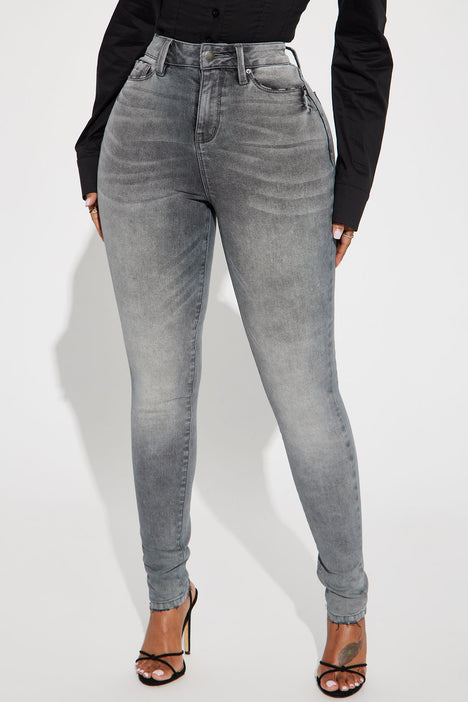Nova Grey Jeans - Skinny Jean Fashion | Fashion List Deluxe Nova, The | On Stretch