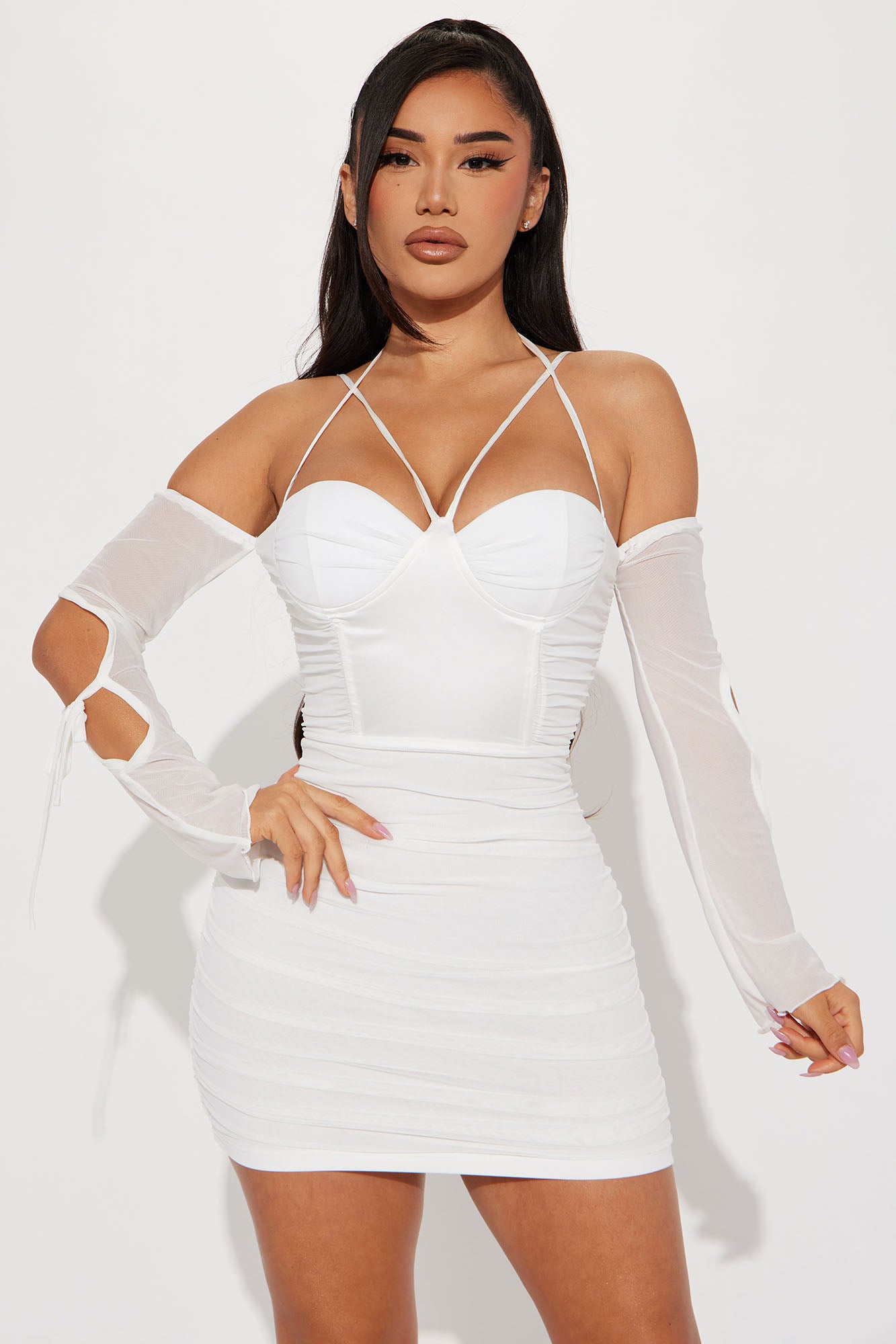 Fashion nova deals white short dresses