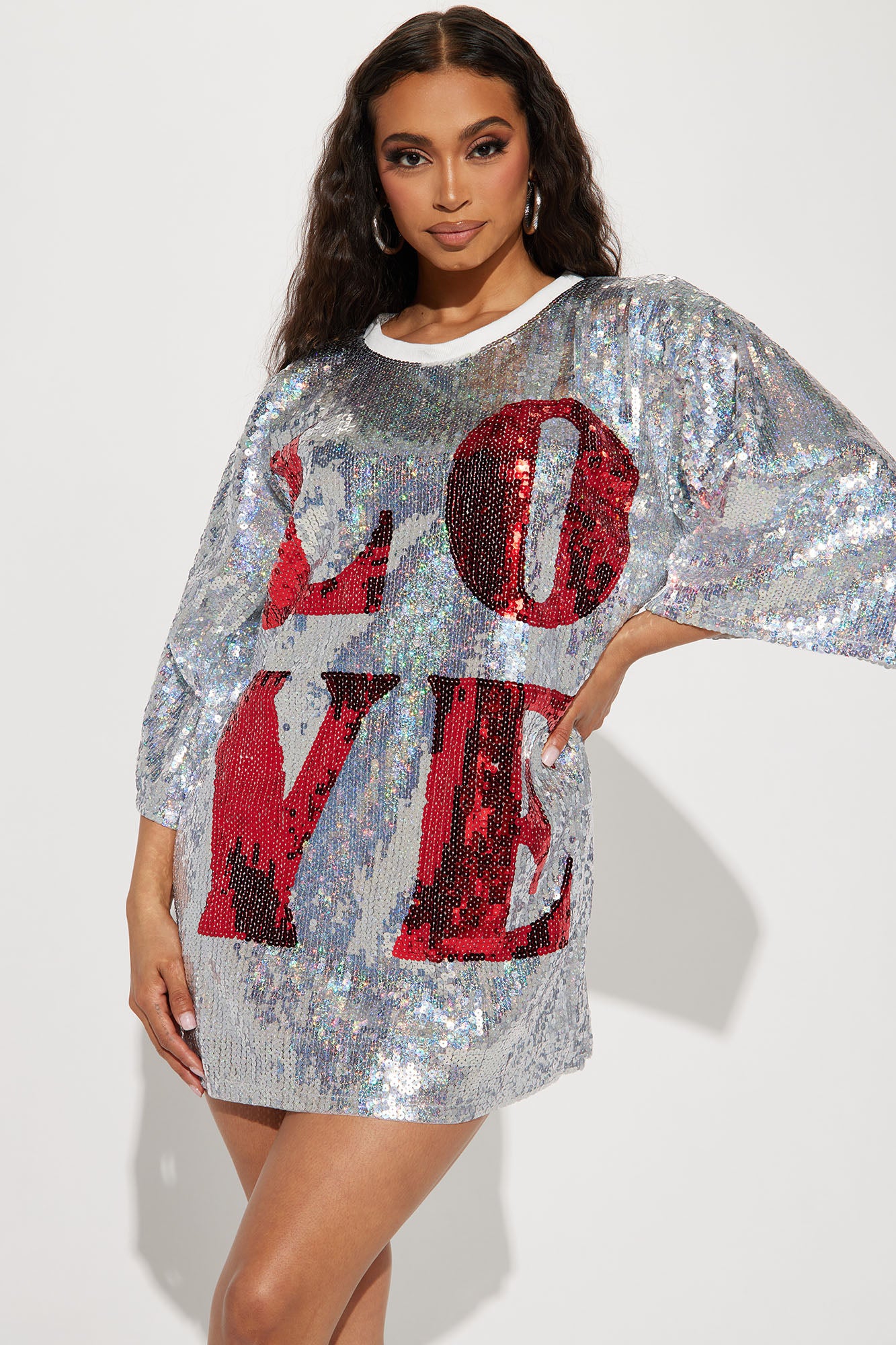 Fashion nova top sequin jersey dress