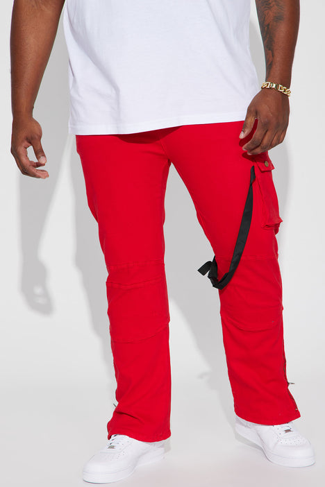On Top Ankle Zipper Flared Pants Red Fashion Nova Mens Pants