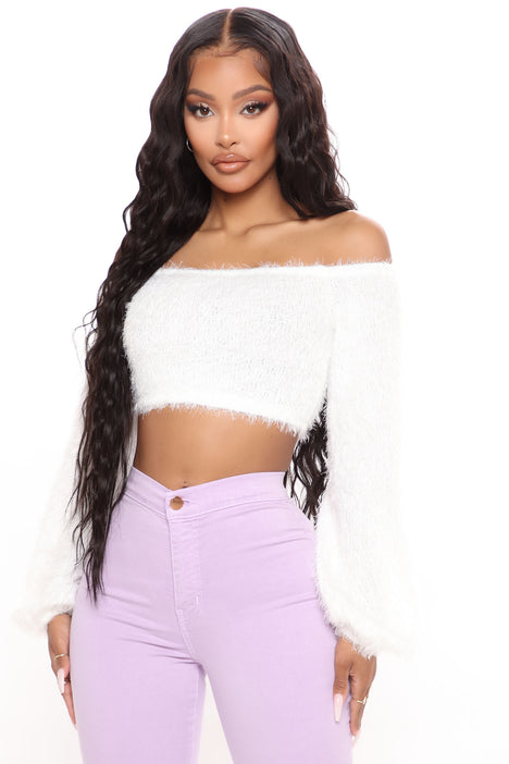 White off the 2025 shoulder top fashion nova