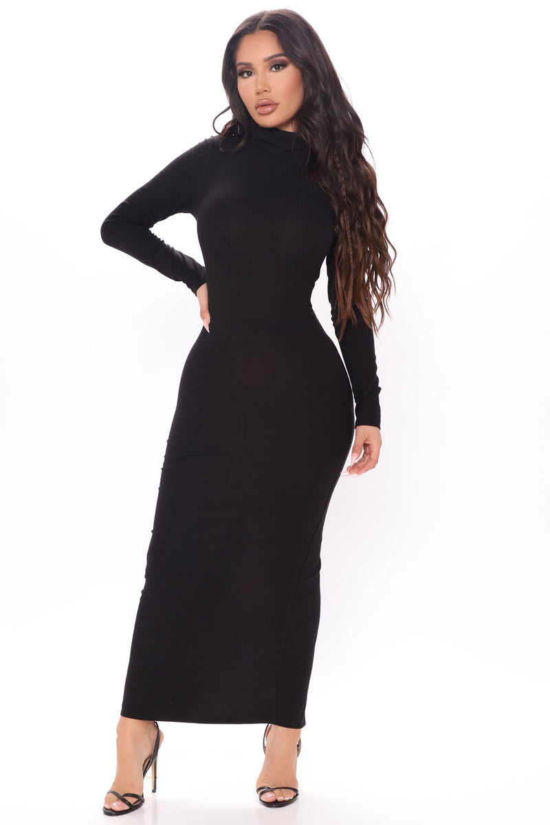 Sexy Back Ribbed Maxi Dress - Black | Fashion Nova, Dresses | Fashion Nova
