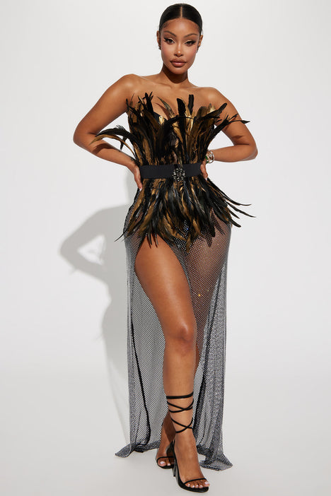 Fashion nova cheap feather robe