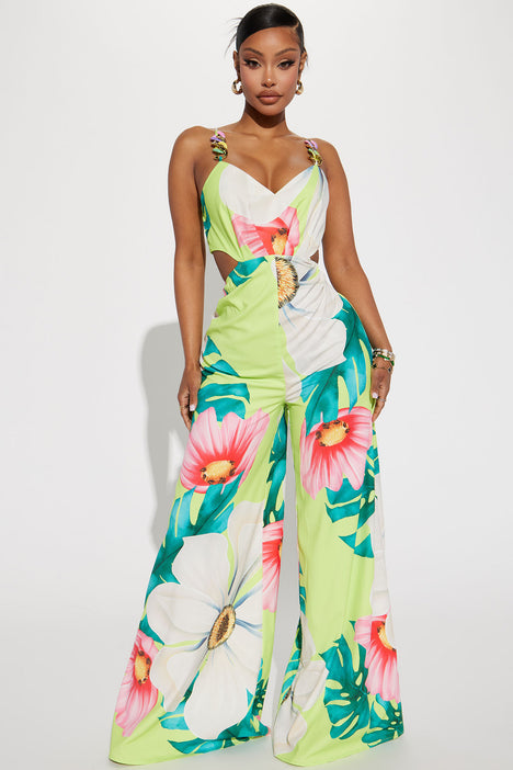 Fashion nova top tropical jumpsuit