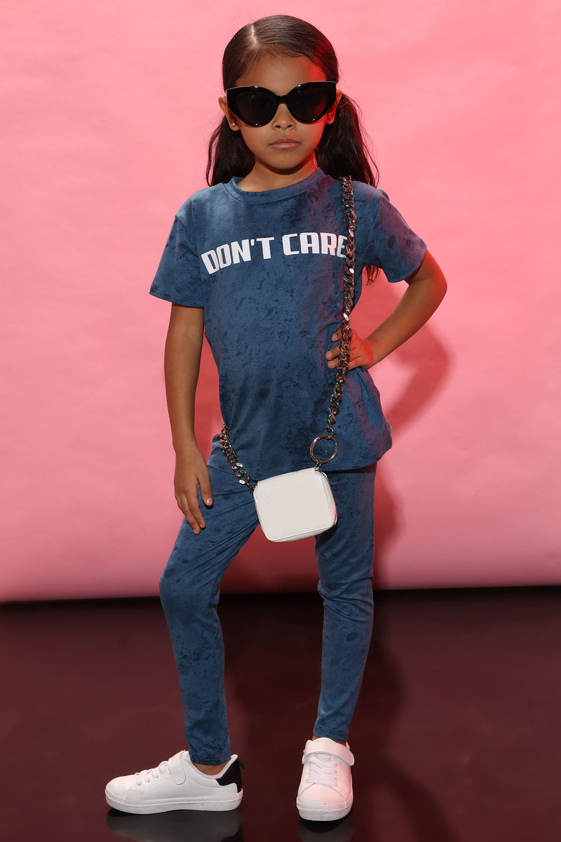 Mini Really Don't Care Legging Set - Indigo | Fashion Nova, Kids Sets ...