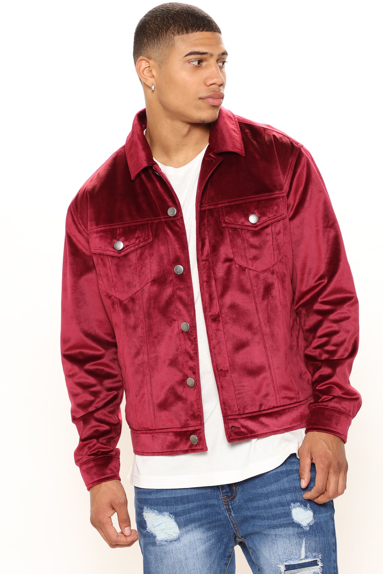 Velour store trucker jacket