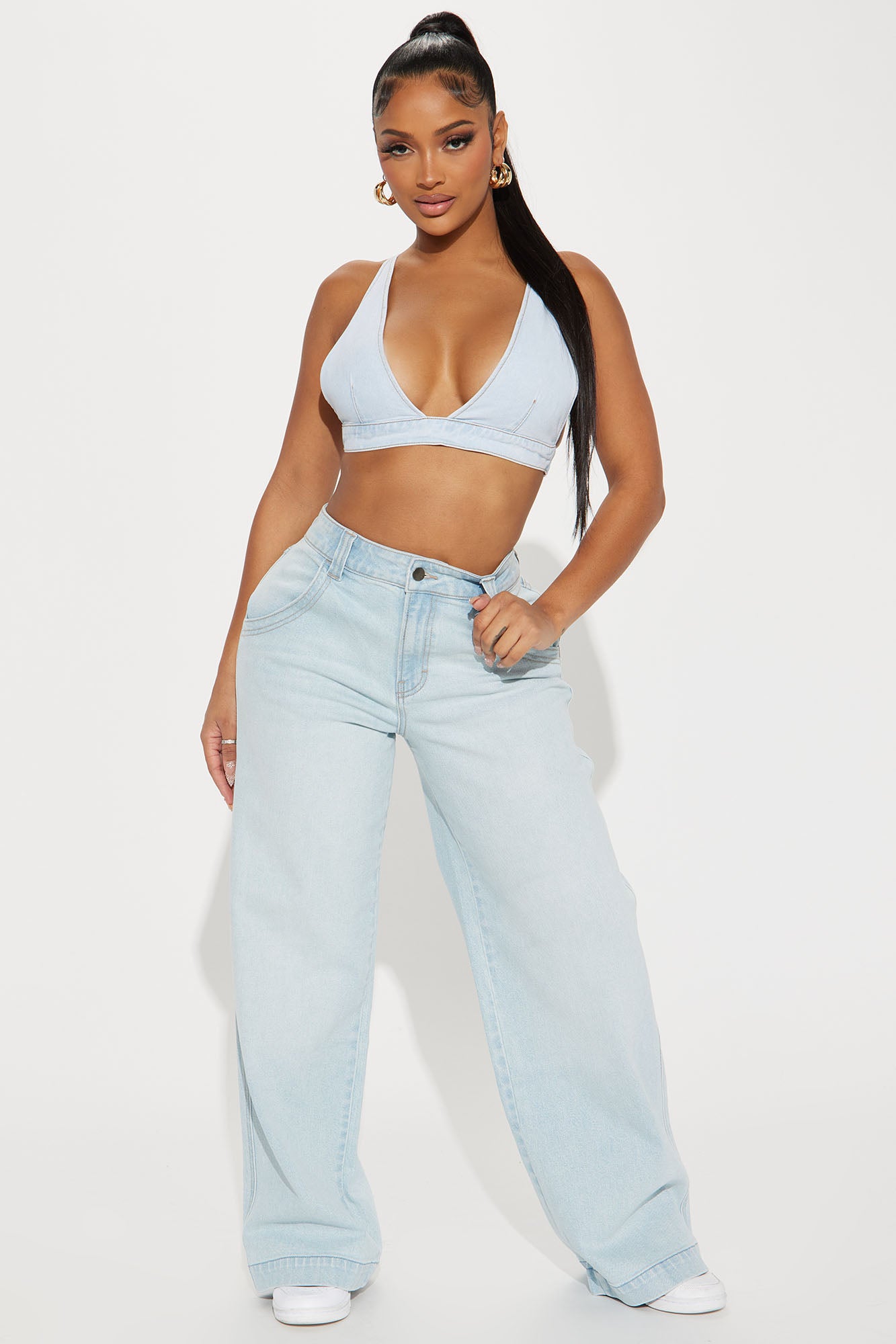 Bridge The Distance Wide Leg Jeans - Medium Blue Wash, Fashion Nova, Jeans