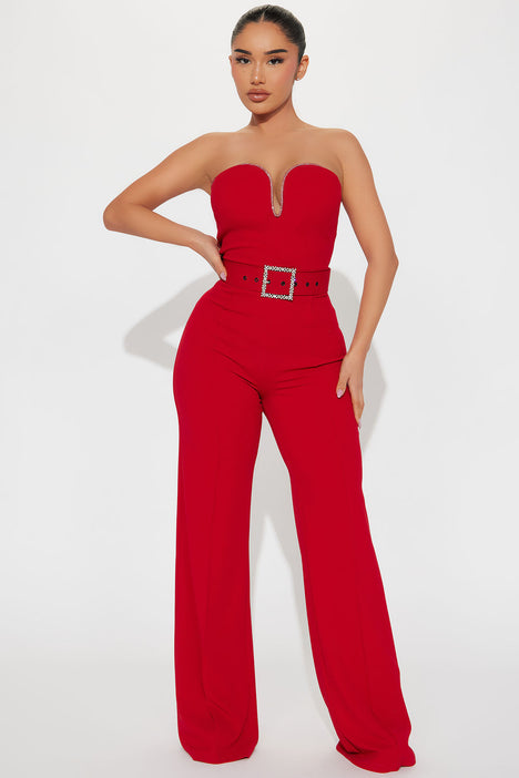 Red jumpsuit hotsell fashion nova