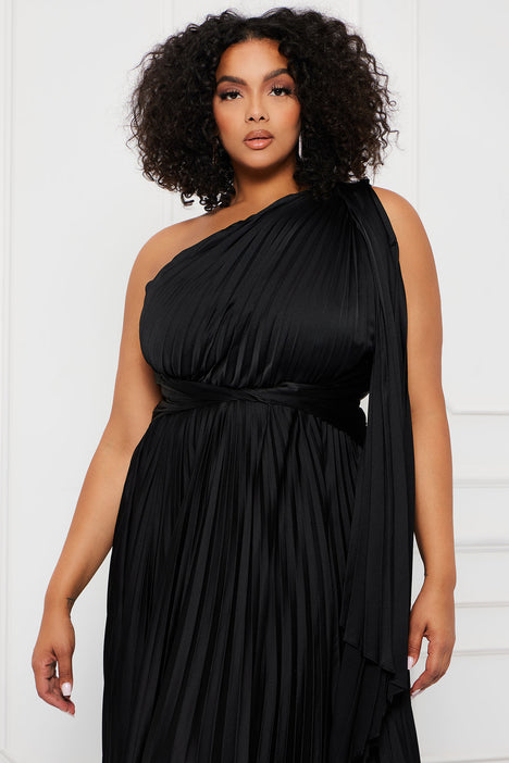 Athena pleated maxi dress shop