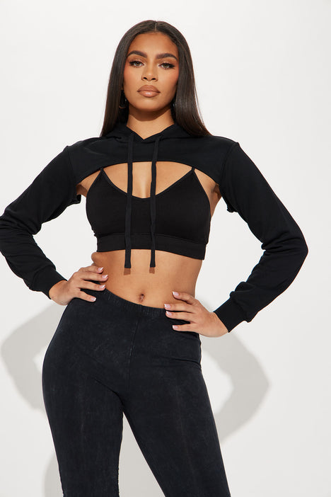 Fashion nova crop hotsell hoodie