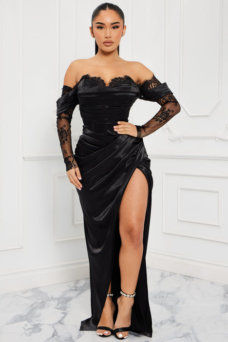 Fashion nova cheap black gown