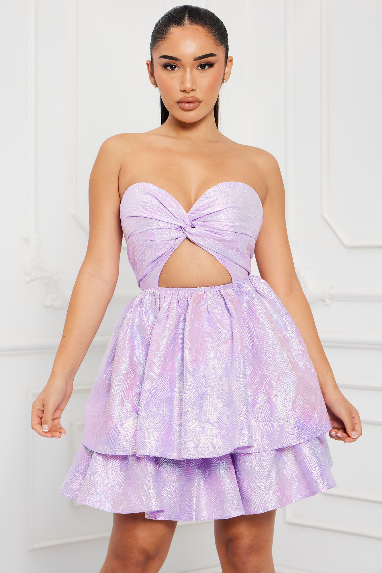 Fashion nova lilac dress sales