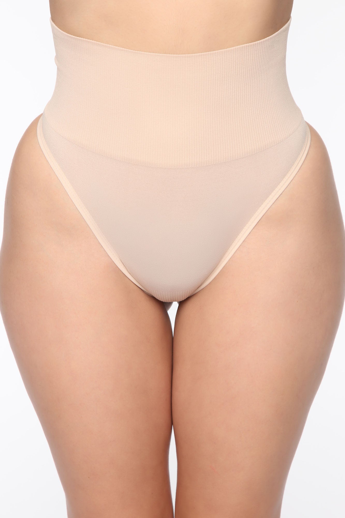 Tummy Control Seamless Thong Shapewear Panty - Nude