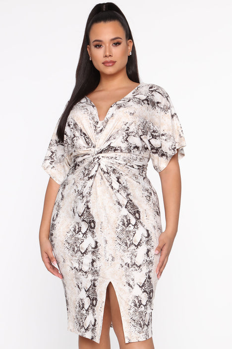 Tight snake print sales dress