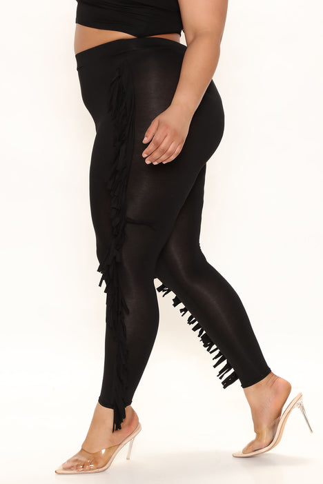 Fringe leggings outlet plus size