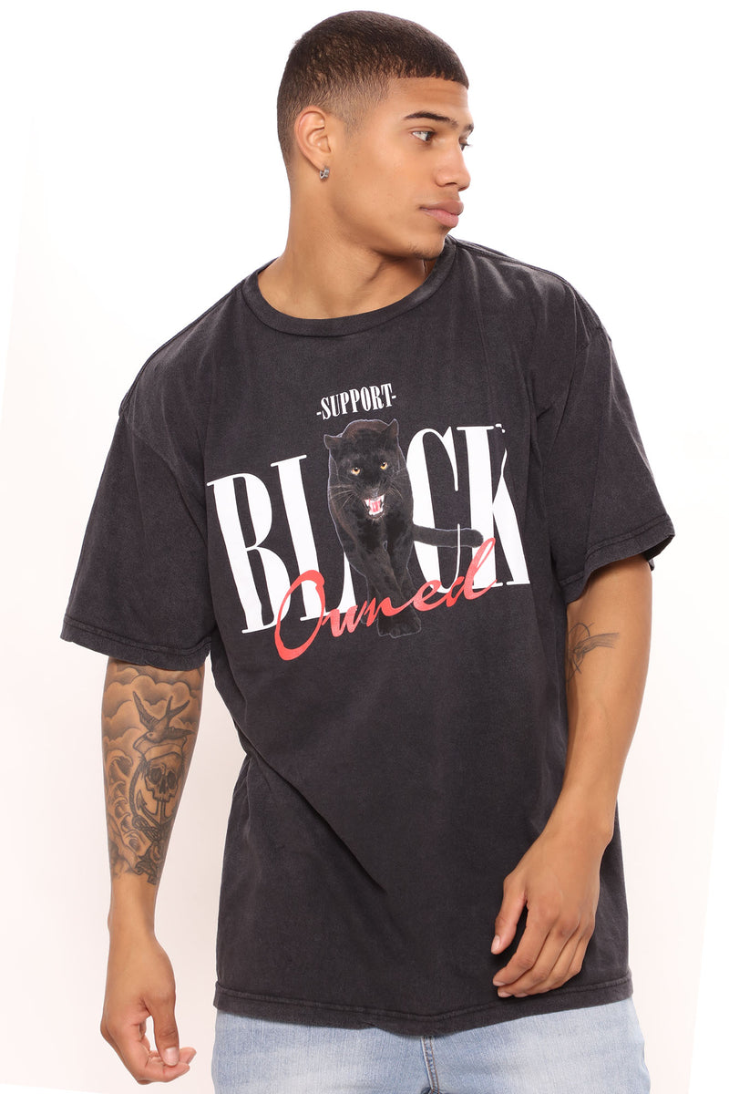 Support Black Owned Short Sleeve Tee - Black | Fashion Nova, Mens ...