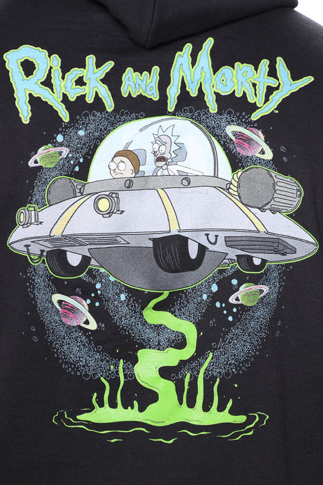 Rick And Morty The Space Cruiser Hoodie Black