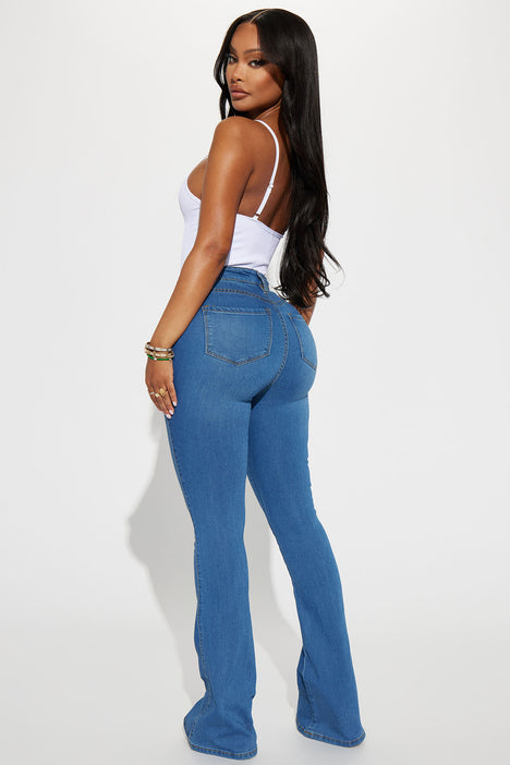 Deep In My Soul Flare Jeans Medium Blue Wash