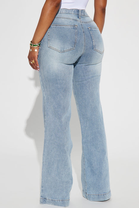 Bridge The Distance Wide Leg Jeans Medium Blue Wash Fashion