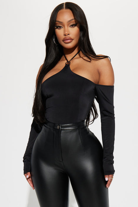 Claire Square Neck Bodysuit - Black, Fashion Nova, Bodysuits