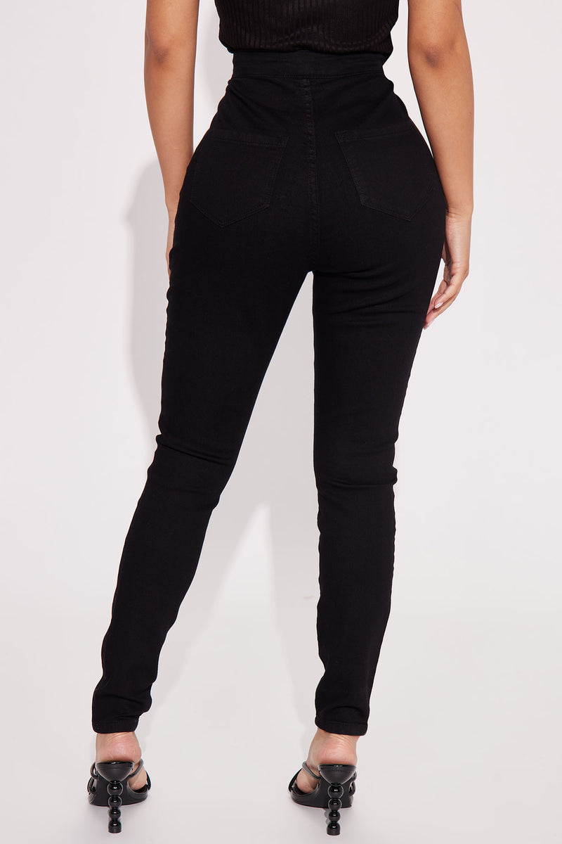 Petite Luxe Ultra High Waist Skinny Jeans - Black | Fashion Nova, Jeans ...
