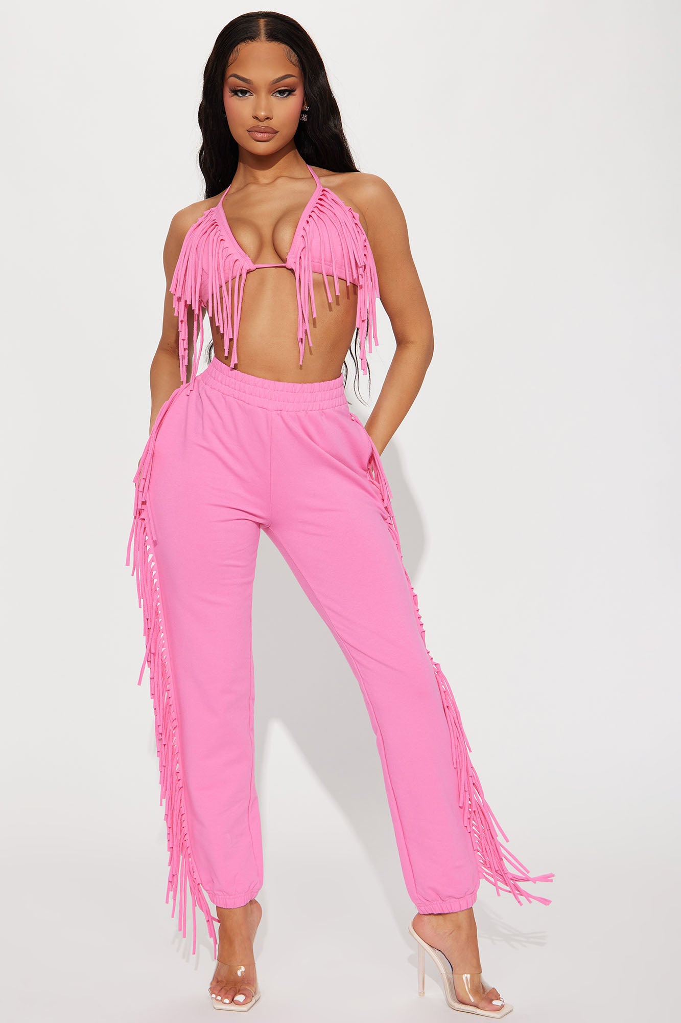 Fringe jogger set sales