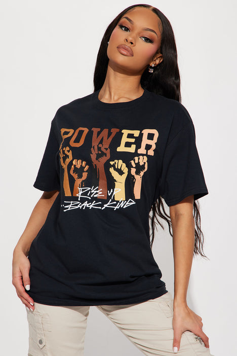Rise Up Graphic Tee Black Fashion Nova Screens Tops and