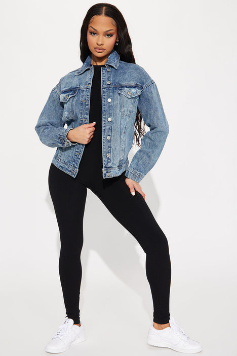 Fashion nova jean jacket with clearance fur