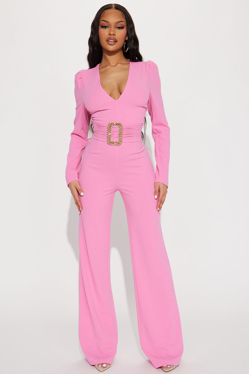 Bailey Embellished Jumpsuit Pink Fashion Nova, Jumpsuits Fashion Nova