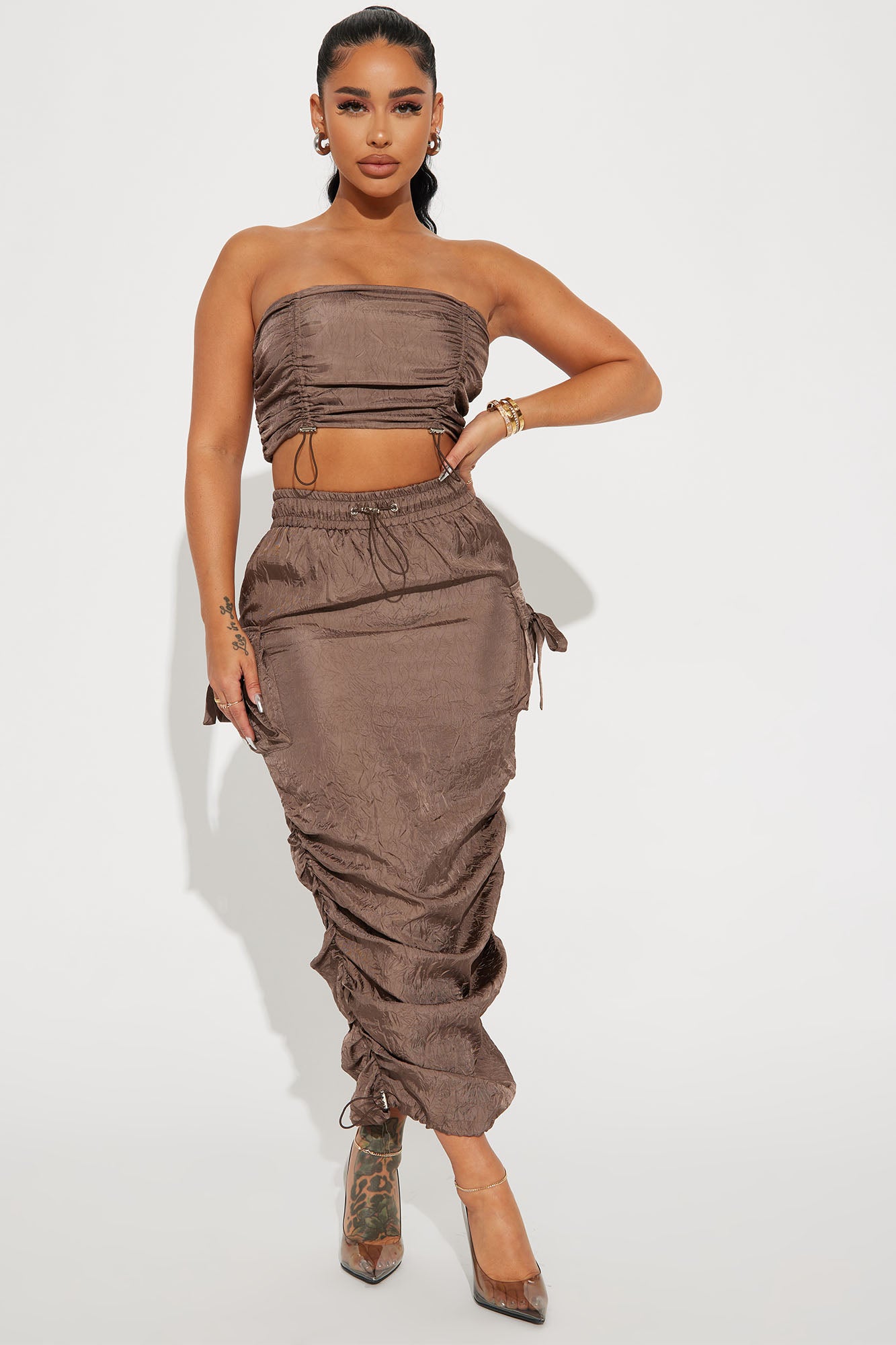 Brown skirt fashion nova online