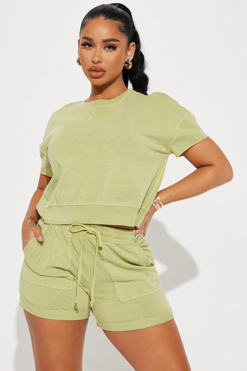 Kicking It Back Short Set - Green | Fashion Nova, Matching Sets ...