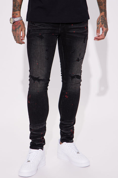 Fashion nova paint splatter jeans store