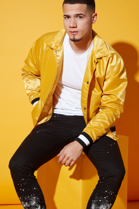 Zack Satin Jacket Gold