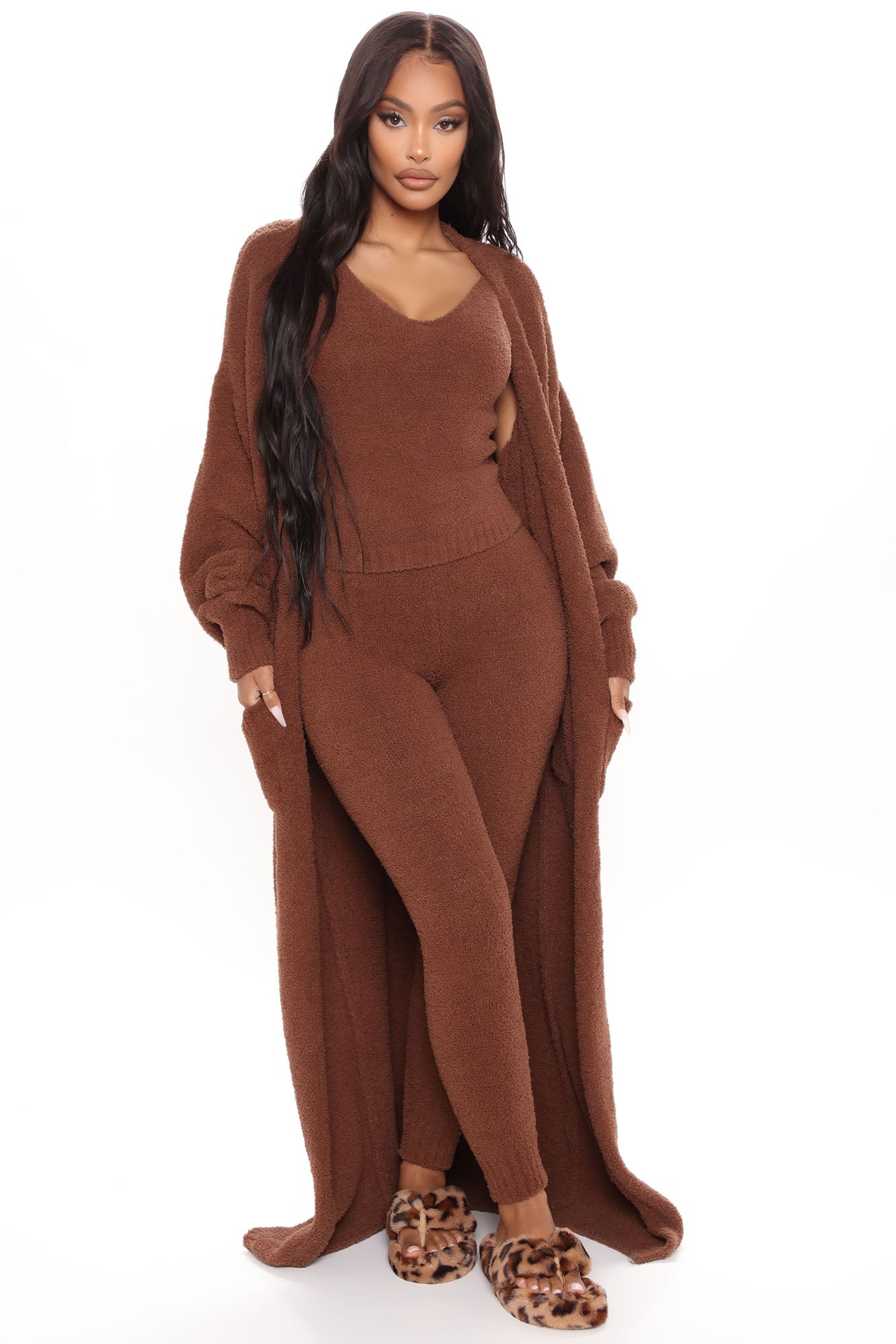 Mya Legging Set - Brown, Fashion Nova, Matching Sets