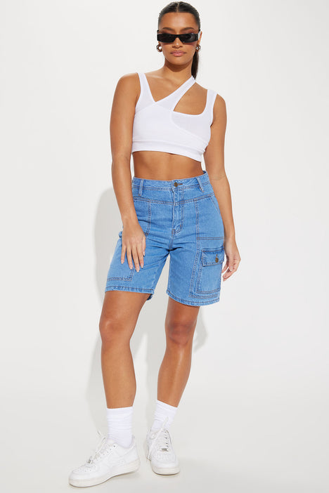 Fashion nova denim hot sale shorts