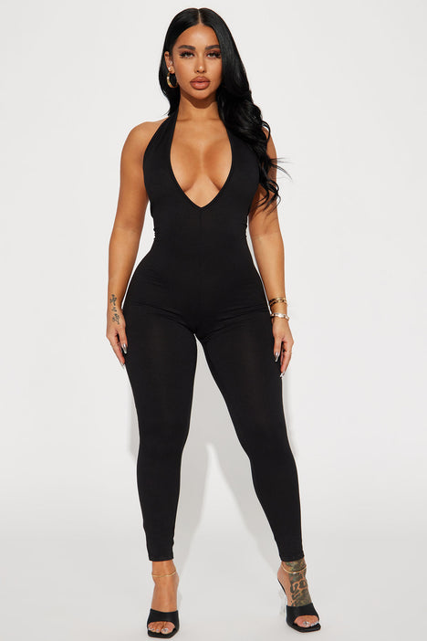 Iconic Jumpsuit Black Fashion Nova Jumpsuits Fashion Nova