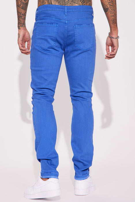 Royal Blue Skinny Jeans For Men