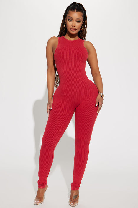 Fashion nova jumpsuit red store