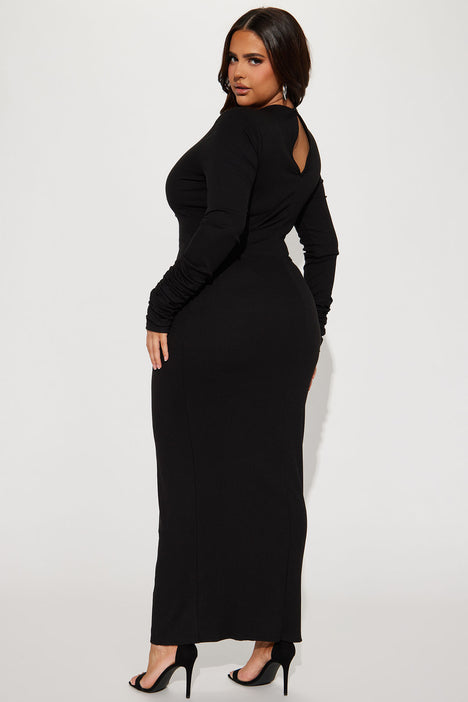 Always Dramatic Maxi Dress Black Fashion Nova Dresses