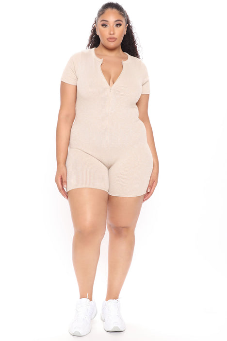 Plus size biker short romper on sale