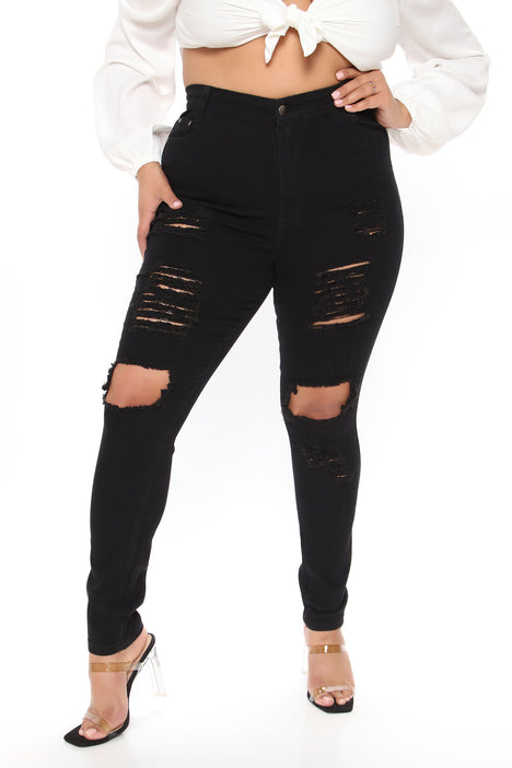 Fashion nova say yes to sale distress jeans