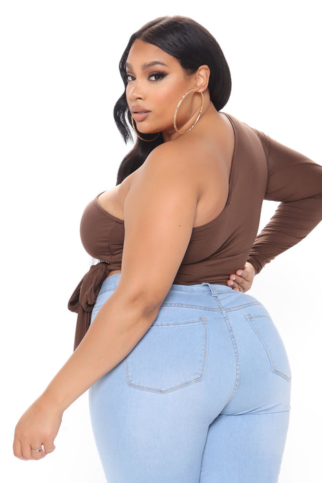 Heart holder one shoulder hot sale top