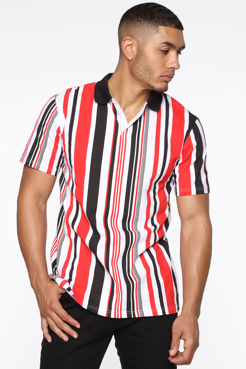 Briggs Short Sleeve Polo - Red/combo | Fashion Nova, Mens Tees & Tanks ...