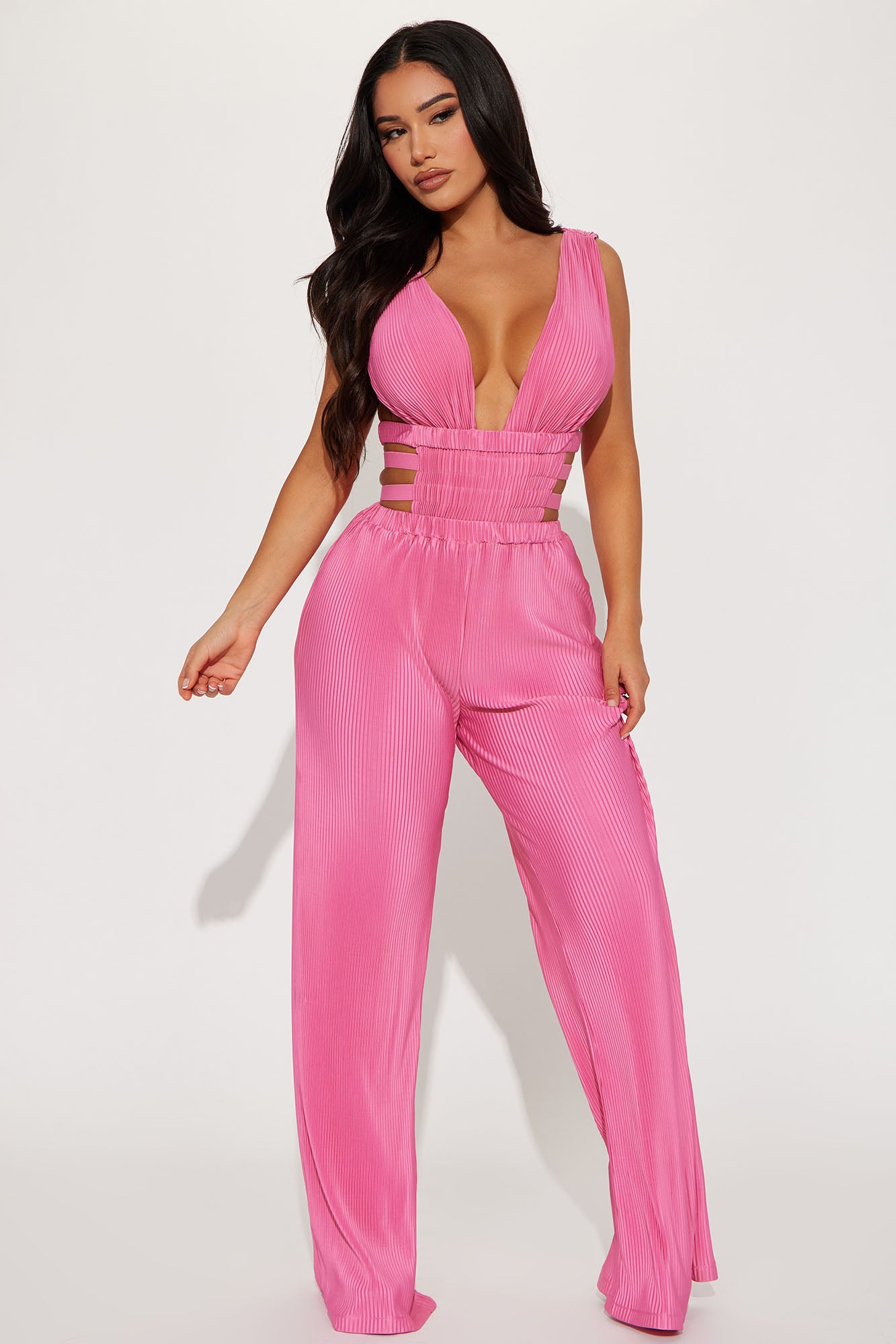 Pink jumpsuit fashion nova outlet