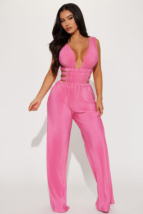 Fashion nova hot pink deals jumpsuit