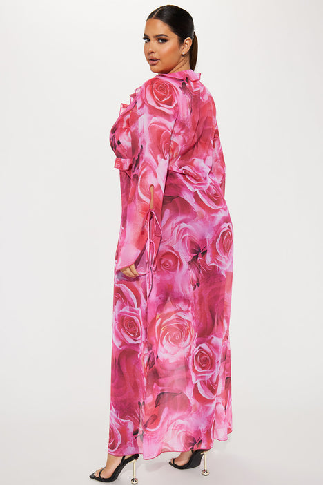 Printed maxi top hotsell