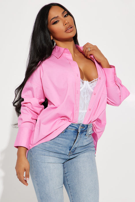 Denim shirt fashion nova cheap